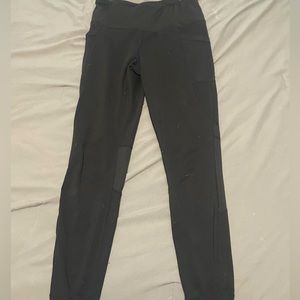 black leggings w fishnet details